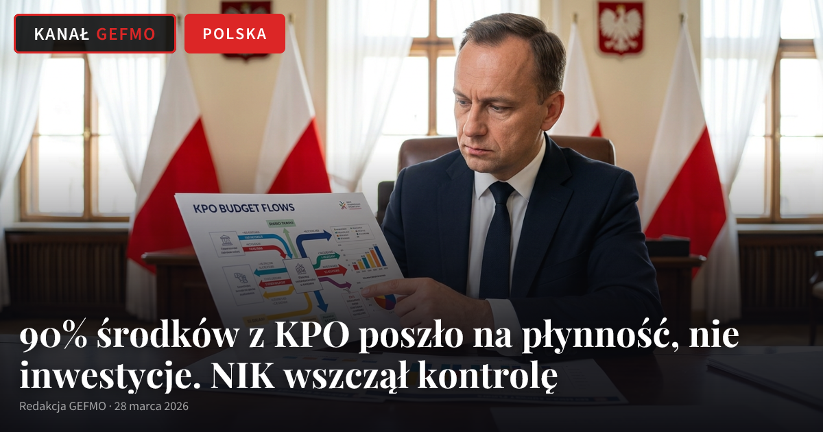 90% środków z KPO poszło na płynność, nie inwestycje. NIK wszczął kontrolę