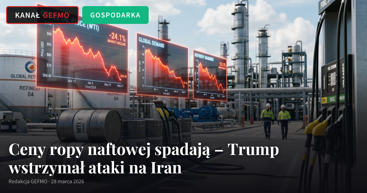 Ceny ropy naftowej spadają – Trump wstrzymał ataki na Iran