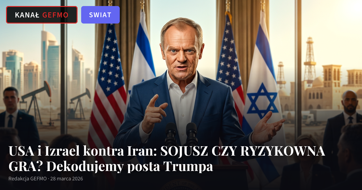 USA i Izrael kontra Iran: SOJUSZ CZY RYZYKOWNA GRA? Dekodujemy posta Trumpa